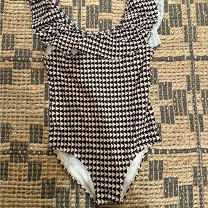 Janie and Jack Geometric Patterned Swimsuit Girls size 6